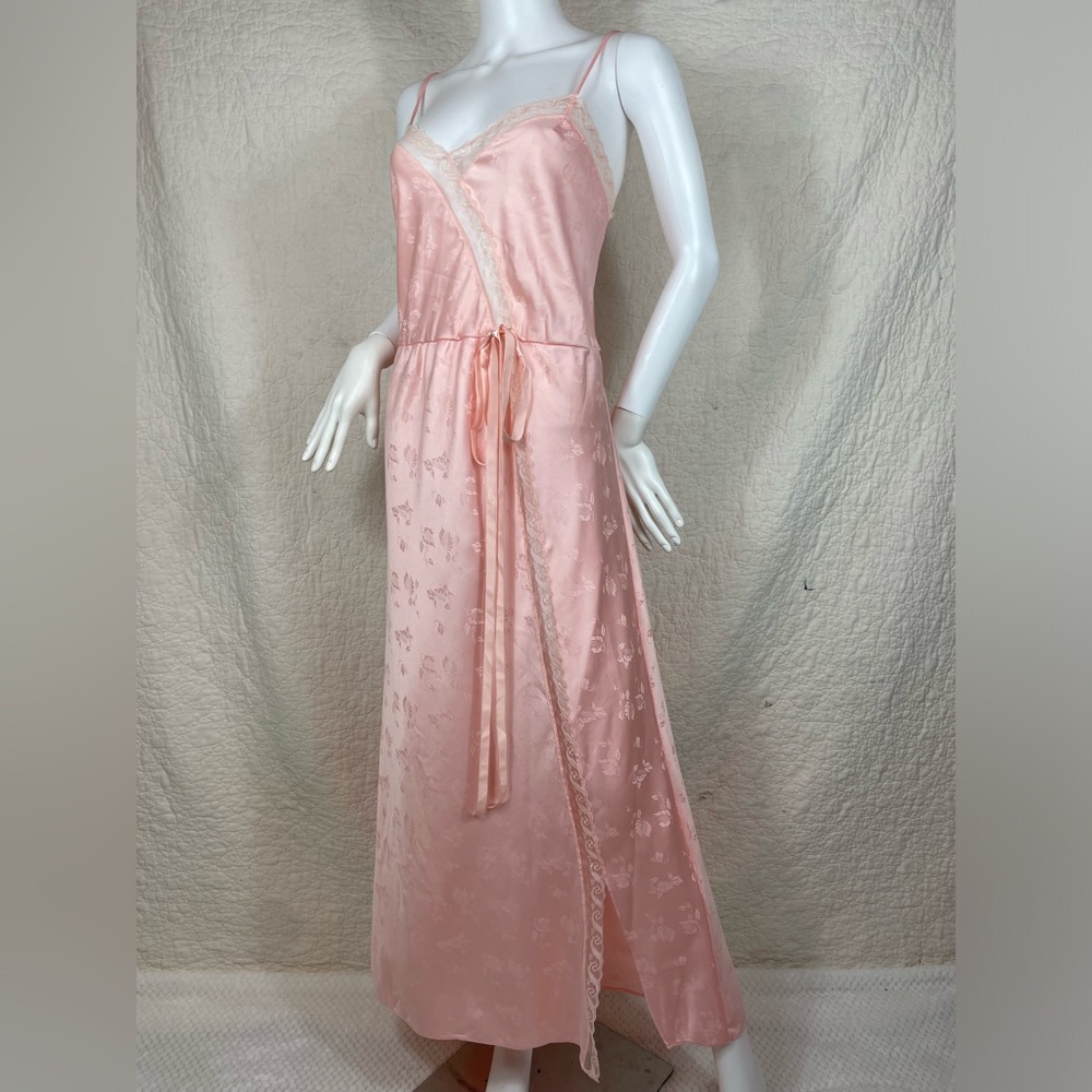 🔥Vintage Collectibles JC.Penney Pink Floral Print Coquette Peignoir Nightgown